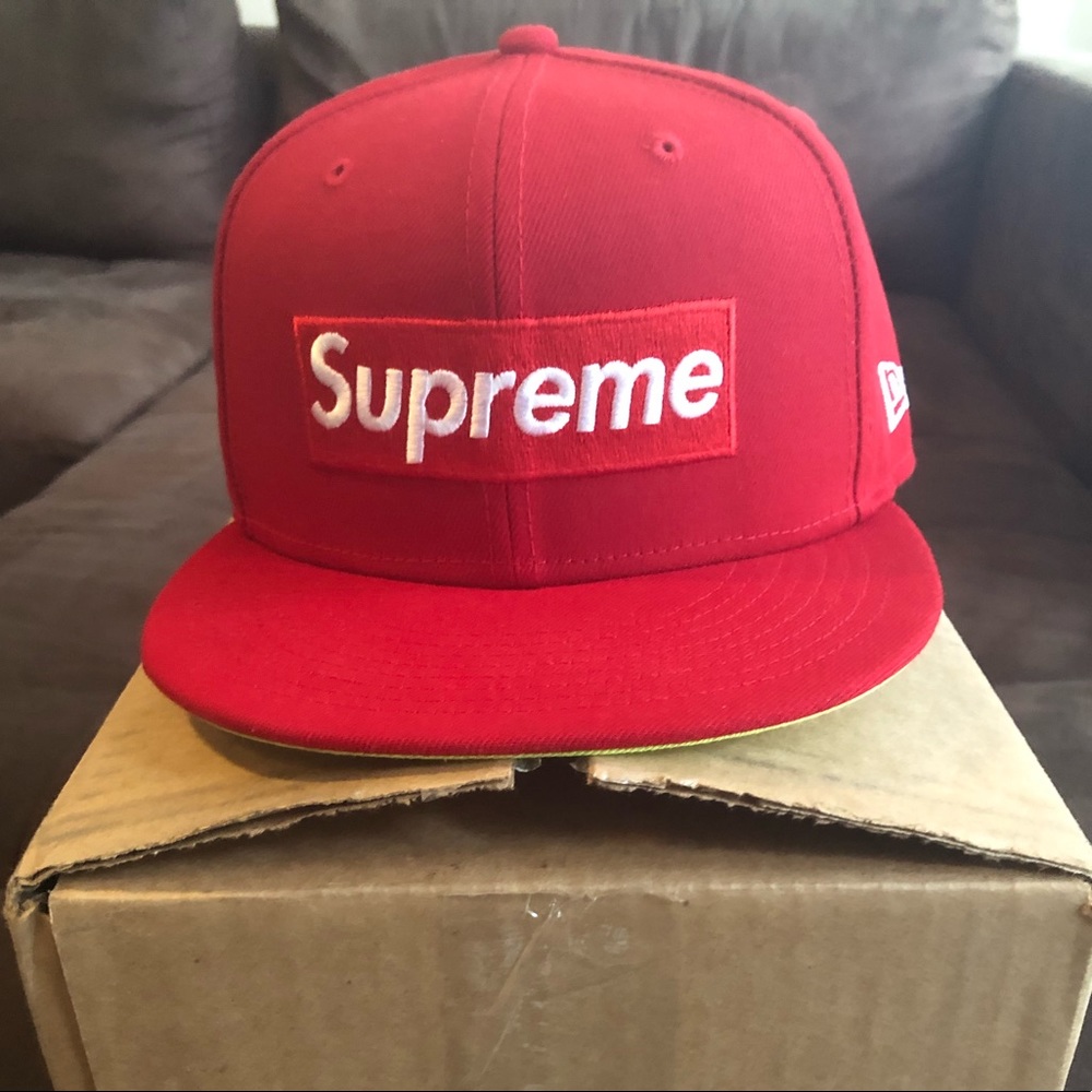 SUPREME No Comp Box Logo New Era Red Cap, 100% Authentic and Brand New!